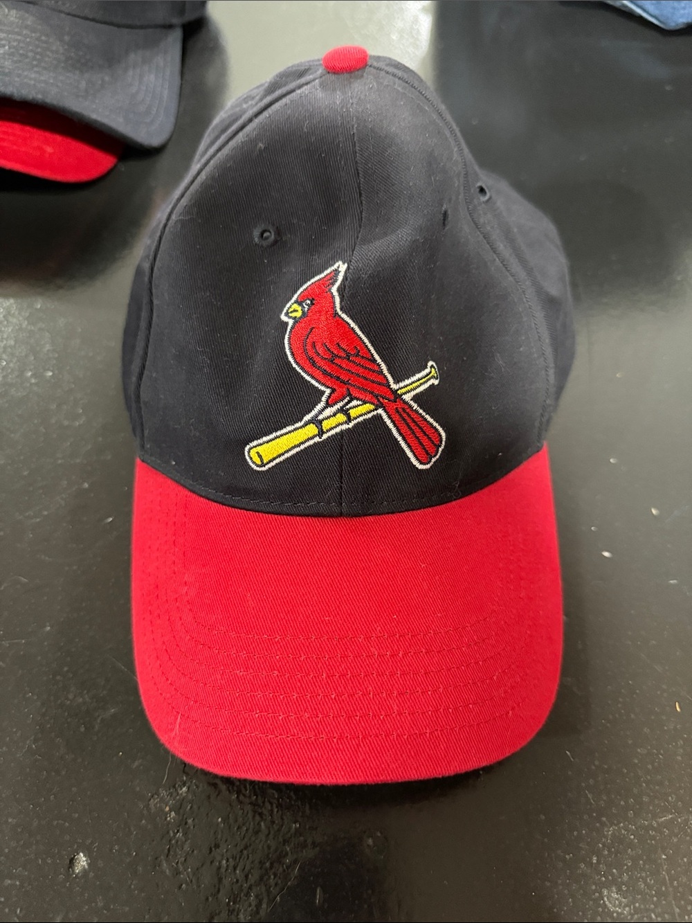 Genuine Merchandise Black and Red Cardinal Logo Baseball Cap